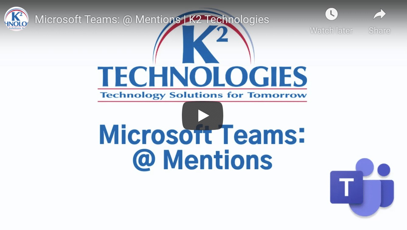 Using @ Mentions in Microsoft Teams