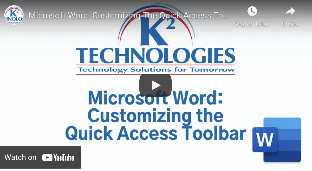 How to Customize the Quick Access Toolbar in Microsoft Word