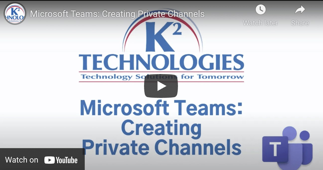 Microsoft Teams Creating Private Channels