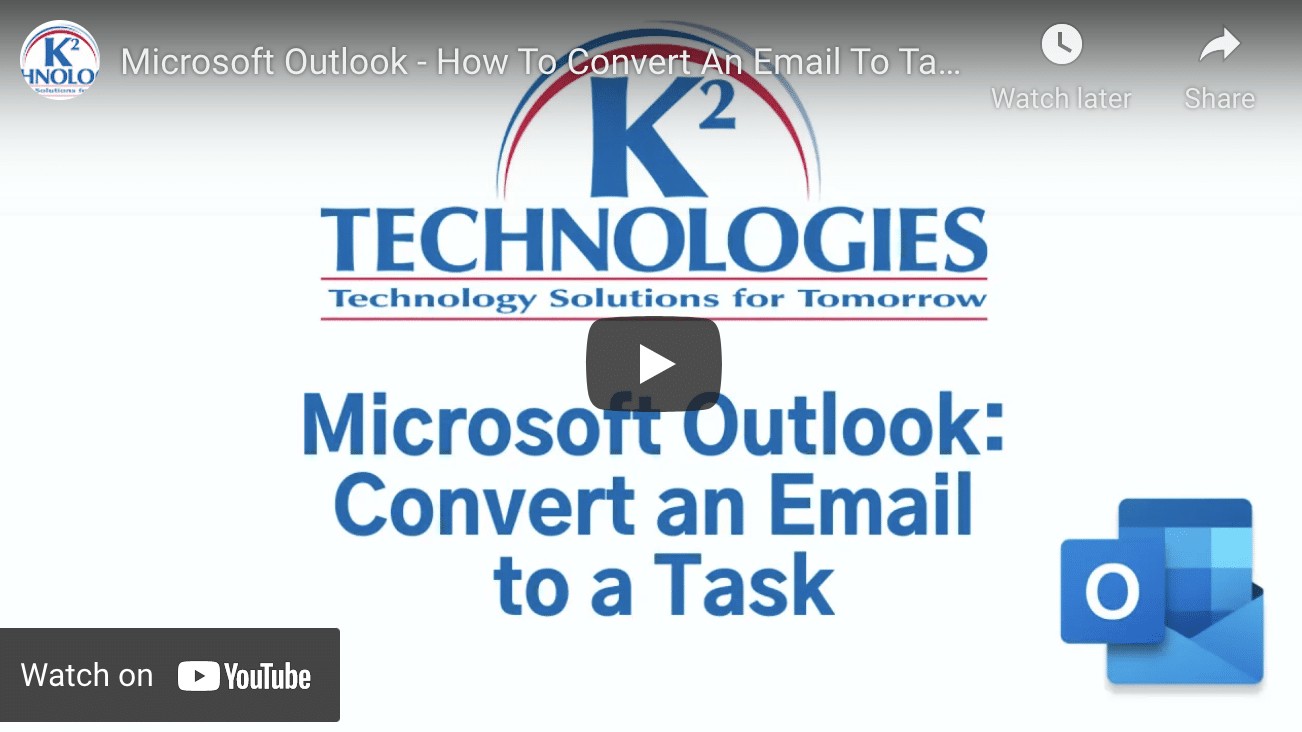 Organizing Outlook by Converting Emails to Tasks