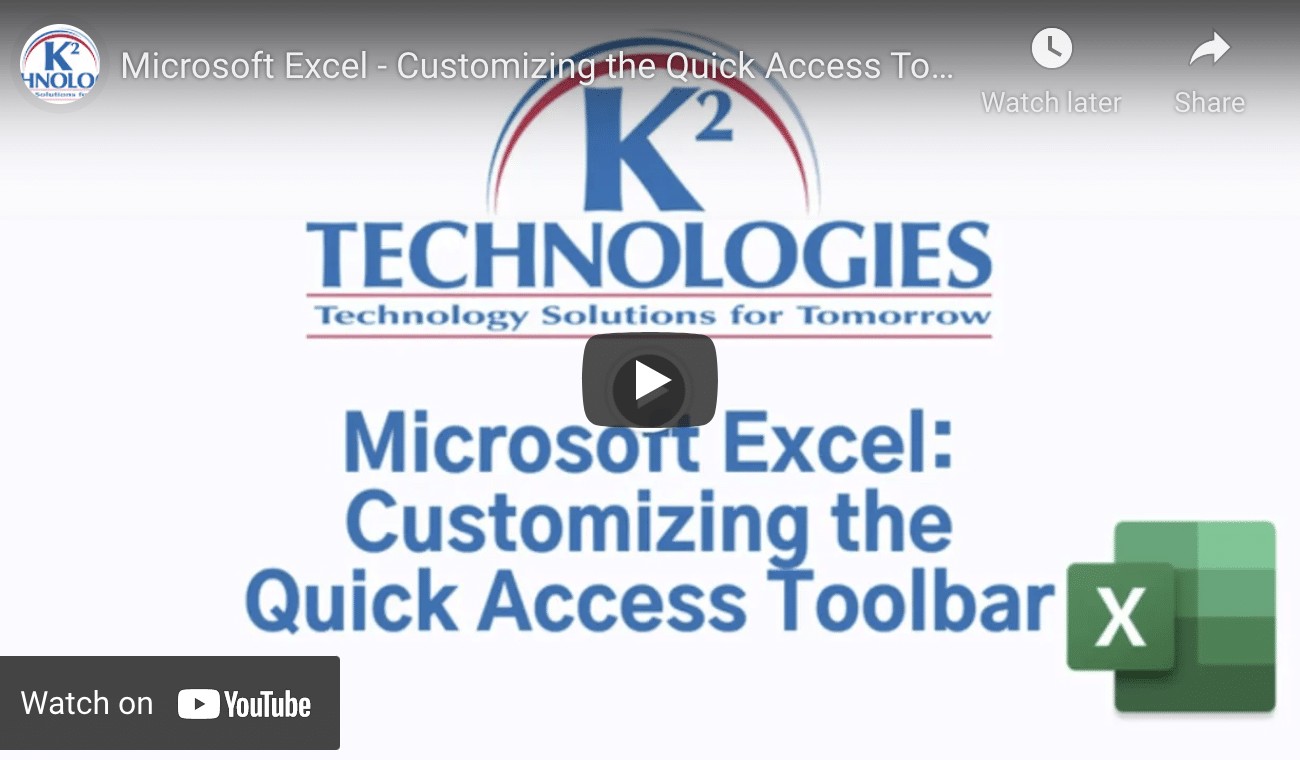 Microsoft Excel Tips: How to Save Time by Customizing the Quick Access Toolbar