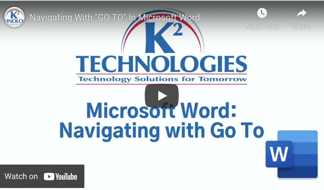 Microsoft Word Tips: The Go To Feature