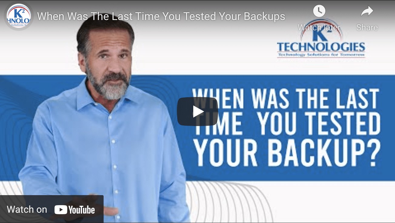 When Last Did You Test Your Backups?