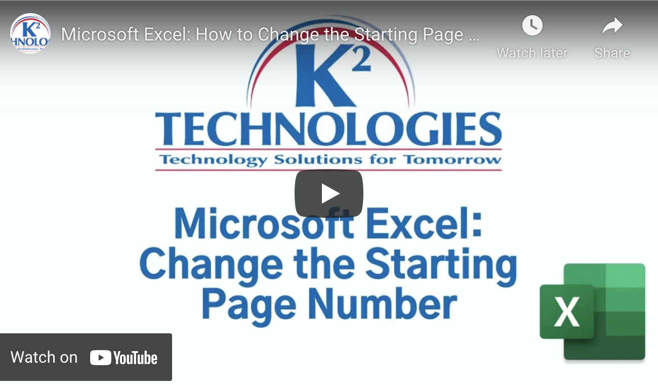 Inserting Page Numbers in Microsoft Excel Sheets