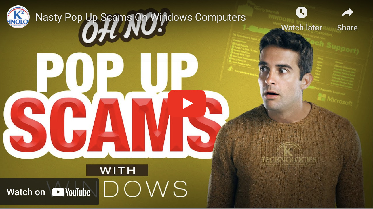Nasty Pop Up Scams On Windows Computers