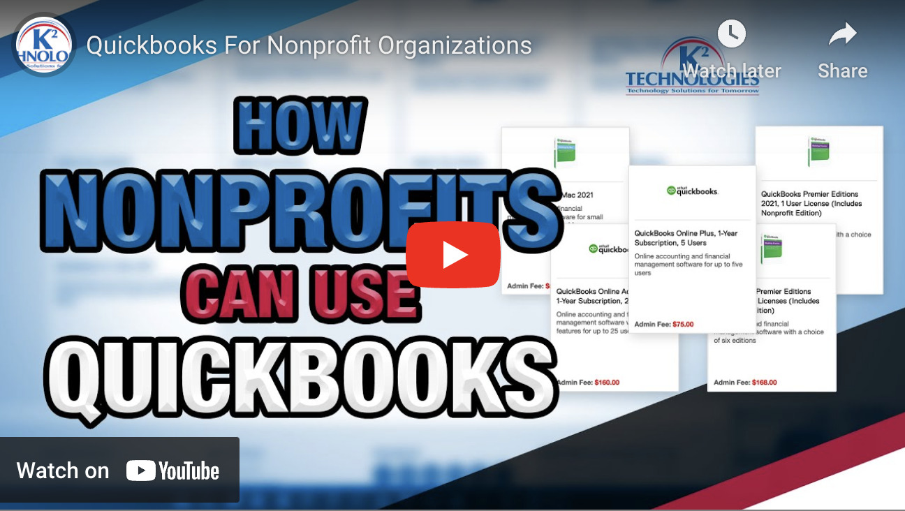 QuickBooks For Nonprofit Organizations